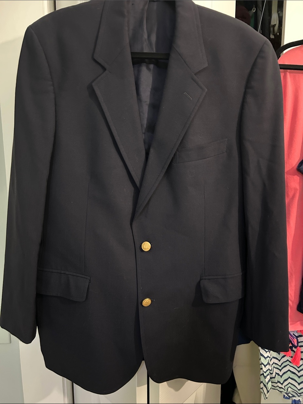 Brooks Brothers Dark Navy Blazer with Gold Buttons